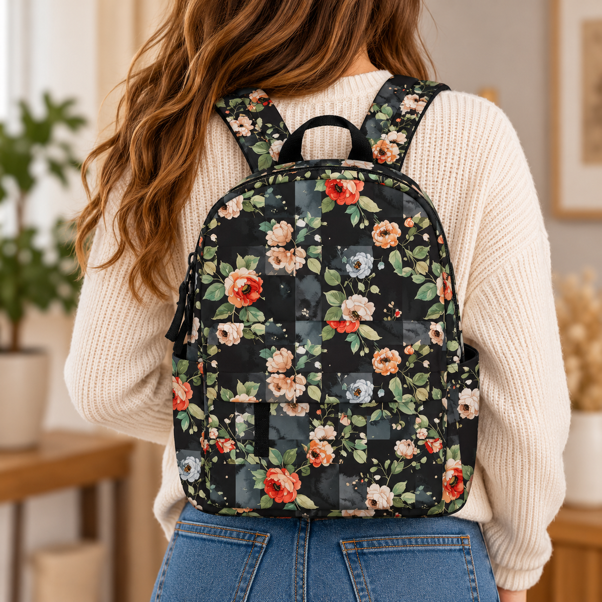 mini backpack, plaid backpack, colorful backpack, ombre plaid, cute backpack, everyday bag, casual accessories, Main and Willow, weekend bag